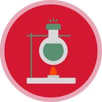 Bunsen Burner Flat Multi Circle Icon vector