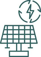 Renewable Energy Line Gradient Round Corner Icon vector