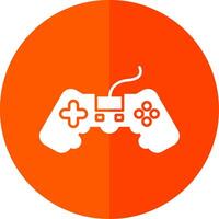 Game Glyph Red Circle Icon vector