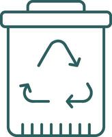 Recycling Line Gradient Round Corner Icon vector