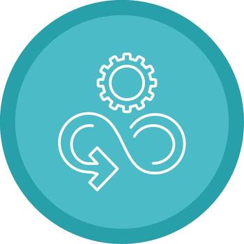 Responsible Consumption Line Multi Circle Icon vector