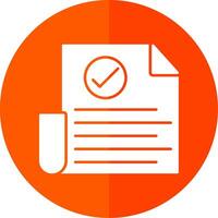 Check Glyph Red Circle Icon vector