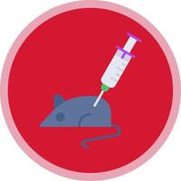 Animal Testing Flat Multi Circle Icon vector