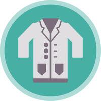 Lab Coat Flat Multi Circle Icon vector