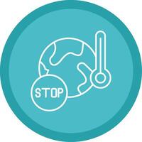 Stop Global Warming Line Multi Circle Icon vector