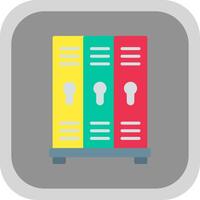 Lockers Flat Round Corner Icon vector