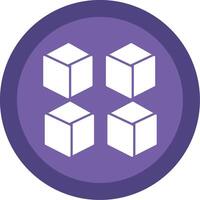 Cube Glyph Multi Circle Icon vector