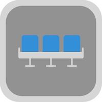 Seating Flat Round Corner Icon vector