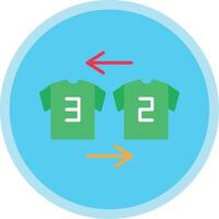Substitution Flat Multi Circle Icon vector