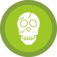 Skull Glyph Multi Circle Icon vector