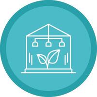 Greenhouse Line Multi Circle Icon vector