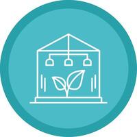 Greenhouse Line Multi Circle Icon vector