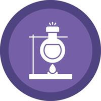 Bunsen Burner Glyph Multi Circle Icon vector