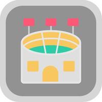 Stadium Flat Round Corner Icon vector