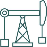 Fossil Fuel Line Gradient Round Corner Icon vector