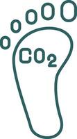 Carbon Footprint Line Gradient Round Corner Icon vector