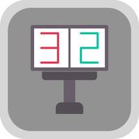 Scoreboard Flat Round Corner Icon vector