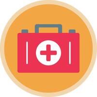 Medical Kit Flat Multi Circle Icon vector