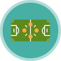 Football Strategy Flat Multi Circle Icon vector