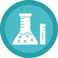 química glifo multi circulo icono vector