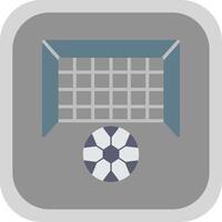 Goal Post Flat Round Corner Icon vector