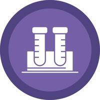 Test Tubes Glyph Multi Circle Icon vector