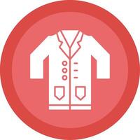 Lab Coat Glyph Multi Circle Icon vector