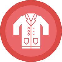 Lab Coat Glyph Multi Circle Icon vector