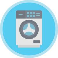 Washing Machine Flat Multi Circle Icon vector