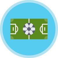 fútbol americano campo plano multi circulo icono vector