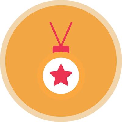 Medal Flat Multi Circle Icon