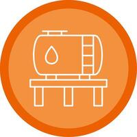 Tank Line Multi Circle Icon vector