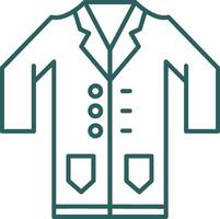 Lab Coat Line Gradient Round Corner Icon vector
