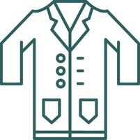 Lab Coat Line Gradient Round Corner Icon vector