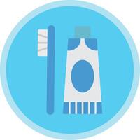 Toothpaste Flat Multi Circle Icon vector