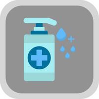 Hand Sanitizer Flat Round Corner Icon vector