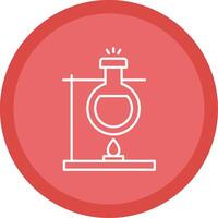 Bunsen Burner Line Multi Circle Icon vector