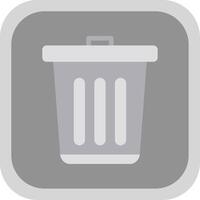 Garbage Flat Round Corner Icon vector