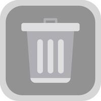 Garbage Flat Round Corner Icon vector