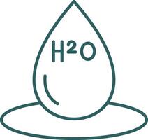 H2o Line Gradient Round Corner Icon vector