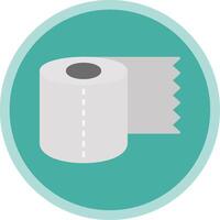 Toilet Paper Flat Multi Circle Icon vector