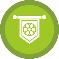 Football Banner Glyph Multi Circle Icon vector