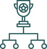 PlayOff Line Gradient Round Corner Icon vector