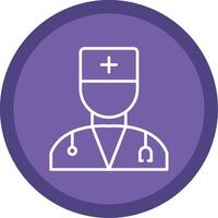 Doctor Line Multi Circle Icon vector