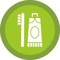 Toothpaste Glyph Multi Circle Icon vector