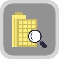 Search Apartment Flat Round Corner Icon vector