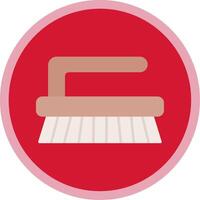 Cleaning Brush Flat Multi Circle Icon vector