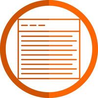 Web Line Orange Circle Icon vector