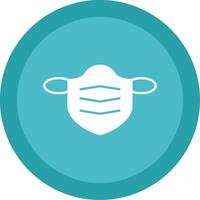 Surgical Mask Glyph Multi Circle Icon vector