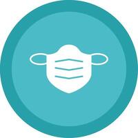 Surgical Mask Glyph Multi Circle Icon vector